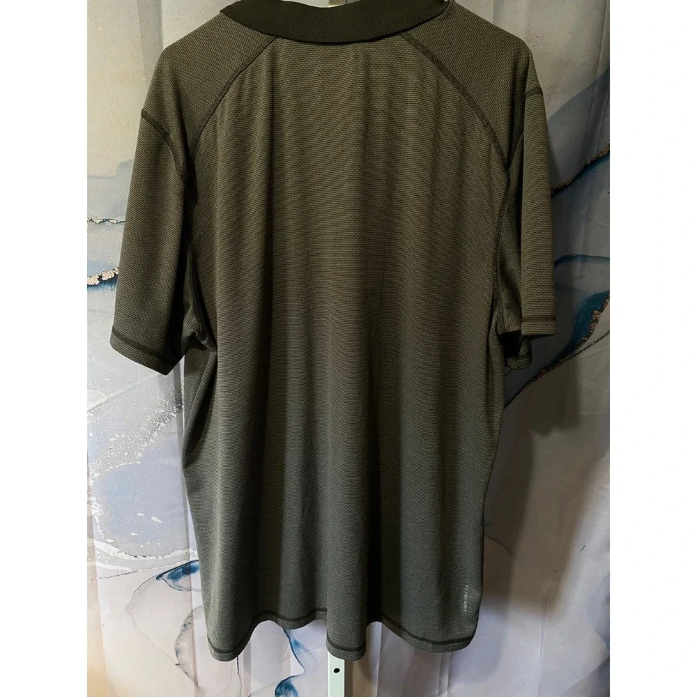 The North Face FlashDry Polo Shirt Men's XXL Gray Heather Snap Placket